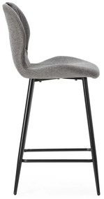 Scaune de bar gri 2 buc. (înălțime șezut 65 cm) Muli – Marckeric