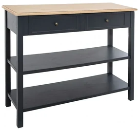 Masa consola Damian, lemn paulonia, gri, 110x40x85 cm