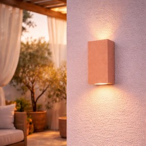 Lampă modernă de perete pentru exterior teracotă cu 2 lumini IP44 - Pompei