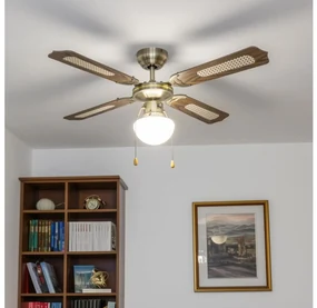 Ventilator de tavan ZEVENTI NAVAGIO 1xE27/60W/230V maro