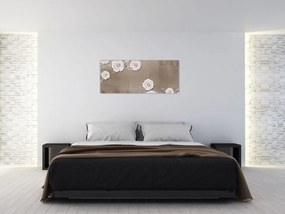 Tablou - Draperie cu flori (120x50 cm)