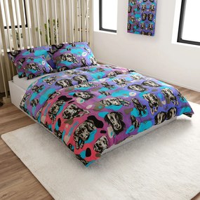 Lenjerie de pat din bumbac ARTEMIS roz-mov Dimensiune lenjerie de pat: 70 x 90 cm | 140 x 200 cm
