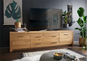 Comodă TV lemn masiv Toscana, 223 × 56 × 40 cm