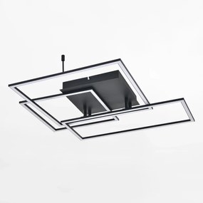 Plafoniera LED Moderna, 4000K, Negru, Design Geometric, AVENIR