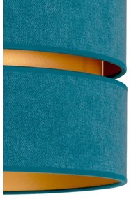 Lustră pe cablu Duolla DUO 1xE27/15W/230V d. 40 cm turcoaz/auriu