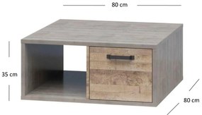 Măsuță cafea Bennie (gri + Stejar nisipiu). 1052756