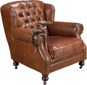 Fotoliu design italian, Piele Naturala, Chesterfield 5156