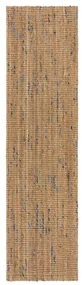 Covor tip traversă albastru/în culoare naturală țesut manual din iută 60x230 cm Jute Boucle Blue – Flair Rugs