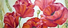 Tablou - Mac - flori (120x50 cm)