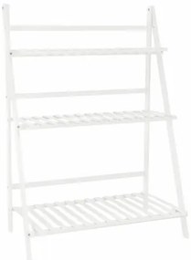 Suport de flori din bambus Nepel Tip 1 alb , 70 x40 x 96 cm