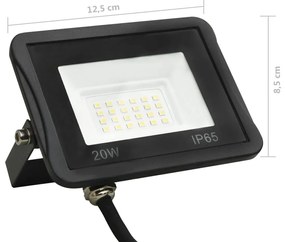 Proiectoare cu LED, 20 W, 2 buc., alb rece 2, Alb rece, 1, 20 w