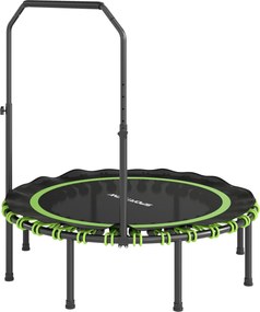 SPORTNOW Trambulină fitness cu mâner reglabil, trambulină sport pentru interior și exterior, oțel, plastic, verde | Aosom Romania