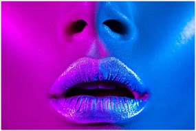 Tablou - Imaginea buzelor colorate (90x60 cm)