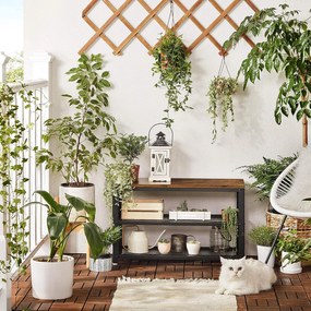 Vasagle Bancă pentru hol cu spațiu pentru pantofi INDY, 73x30x45cm, maro/negru