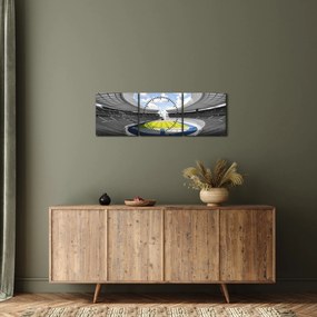 Tablou - stadionul de fodbal (cu ceas) (90x30 cm)