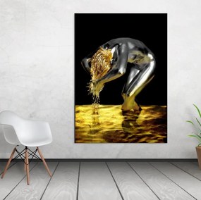 Tablou canvas Silver Gold Girl - 60x40 cm 60x40 cm