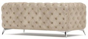 Canapea bej cu tapițerie din catifea 185 cm Chelsea – Ropez