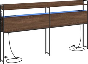 vidaXL Tăblie de depozitare cu raft Stejar brun 180 cm Lemn compozit