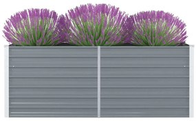 vidaXL Strat înălțat de grădină, gri, 160x80x45 cm, oțel galvanizat