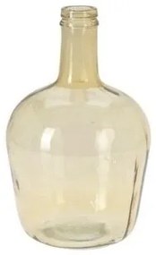 Vaza Old Times din sticla reciclata, galben, 19x30 cm