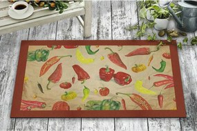 Covor intrare PEPPER, 45x70 cm, forma dreptunghiulara, pasla/PVC, mult