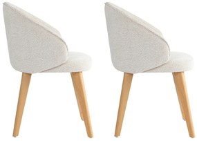 Set de scaune de sufragerie Bentley White andLight Oak, 2 buc.