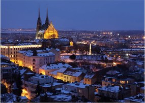 Tablou pe sticlă - Catedrala Sf. Peter și Paul, Brno, Republica Cehă (70x50 cm)