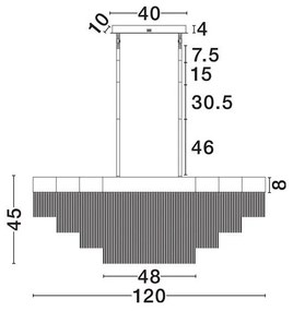 Lustra LED suspendata design modern REVIA aurie