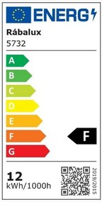 Aplica de perete LED baie, oglinda IP44 John 12W negru