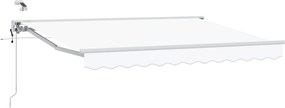 vidaXL Cort electric retractabil Alb 3,5 x 2,5 m
