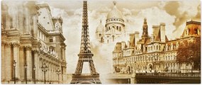 Tablou - Monumente din Paris (120x50 cm)