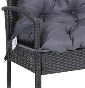 Pernă pentru banc de grădină Outsunny, pernă pentru balansoar, pernă pentru canapea 3 locuri mare confort 100 x 98 x 8 cm gri | Aosom Romania