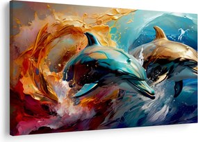 Tablou - Pictură de delfin (90x60 cm)
