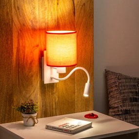 Lampă LED de perete Brilagi NUBILA 1xE27/25W/230V + LED/3W alb/roșu