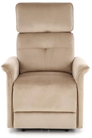 Fotoliu recliner Semir velvet bej H108 cm