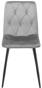 Scaun de bucaterie Tom Velvet, gri deschis