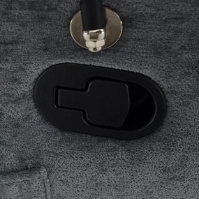 Scaun pivotant de lux, cu balansare, gri, DELMOR