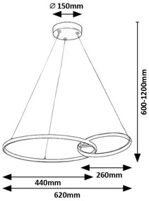 Lustra LED suspendata design modern Emilion