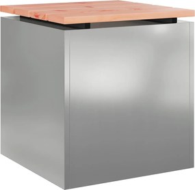 vidaXL Bancă de grădină Argintiu 40 x 40 x 43 cm Oțel galvanizat