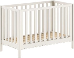 Pătuț bej din lemn de pin cu înălțime reglabilă 60x120 cm Swingo – Vipack