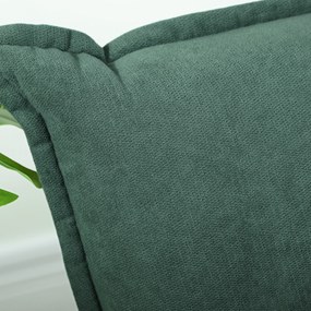 HOMCOM Fotoliu de podea cu spătar reglabil în 5 trepte, rotativ, fotoliu modern tapițat, Verde | Aosom Romania