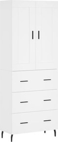 vidaXL Dulap înalt, alb, 69,5x34x180 cm, lemn compozit