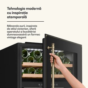 Klarstein Răcitor de vin Vinsider Victoria 36, 36 sticle, tactil, protecție UV, LED, silențios, 3 rafturi