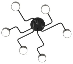 Lustră pe tijă KURAGE 6xGX53/12W/230V negru