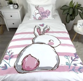 Lenjerie de pat din bumbac pentru patut BUNNY SWEET alb Dimensiune lenjerie de pat: 40 x 60 cm | 100 x 135 cm