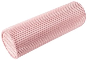 Pernă decorativă pentru copii roz cu tapițerie din catifea reiată Roll – Wigiwama