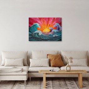 Tablou - Mozaic de valuri (70x50 cm)