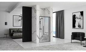 Usa de nisa culisanta Rea Solar 140 cm sticla 6 mm negru