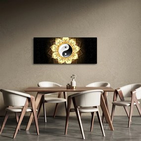 Tablou - Yin-Yan de aur (120x50 cm)