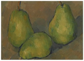 Tablou pe sticlă - Paul Cézanne, Three Pears, reproducere (70x50 cm)